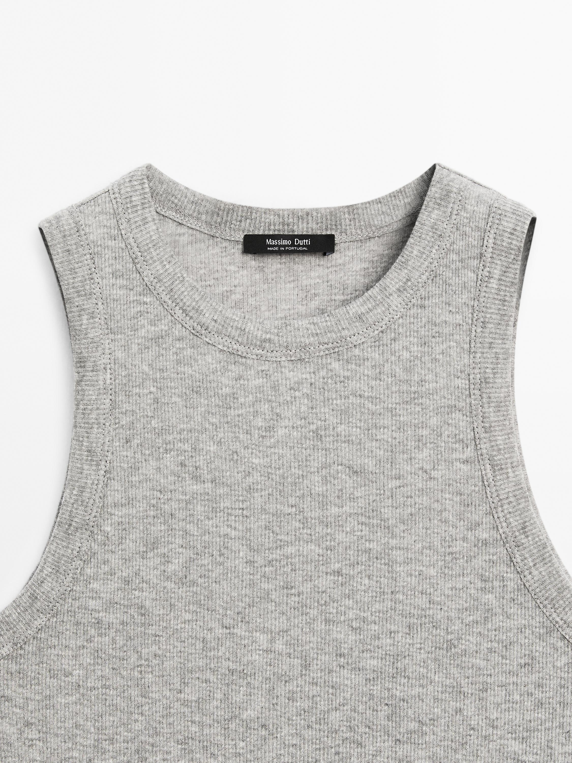 Top 100 % coton à encolure américaine